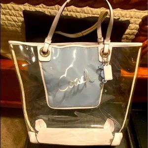 Clear Coach Tote -Well Kept/Gently Used